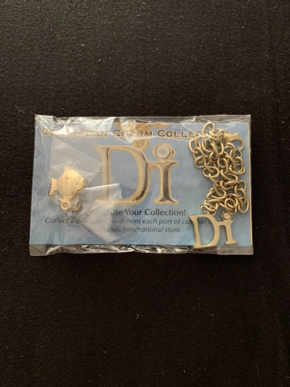 New Diamonds International Charm Bracelet Cruise Gold Color Fish Charm